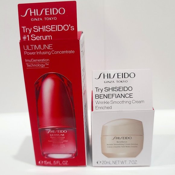 🆕SHISEIDO ULTIMUNE BUNDLE: Power Infusing Serum & Benefiance Wrinkle Cream NIBs - Picture 6 of 7